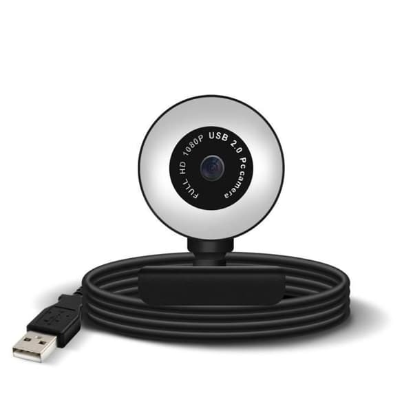 Webcam - AVIZAR - 1080p Full HD - Lysring - Støjreducerende mikrofon - Plug and Play