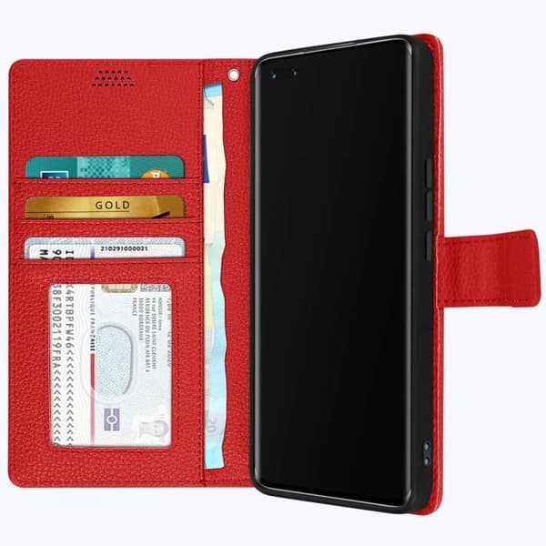 Cover - AVIZAR - Honor Magic4 Pro - Rød - Video Stand Wallet Röd