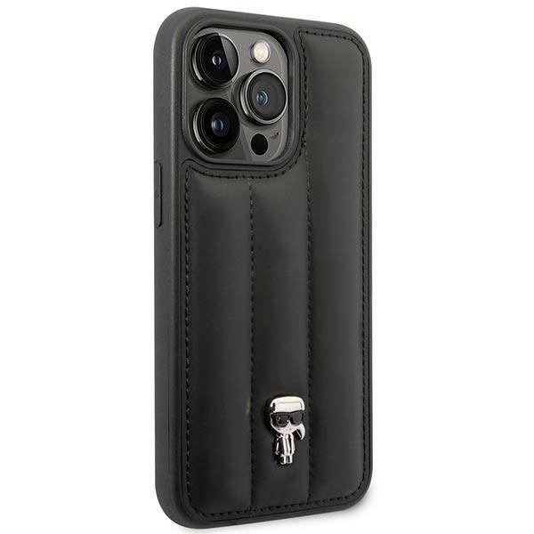Karl Lagerfeld Puffy Ikonik Pin-fodral för iPhone 14 Pro (svart) - 3666339077730