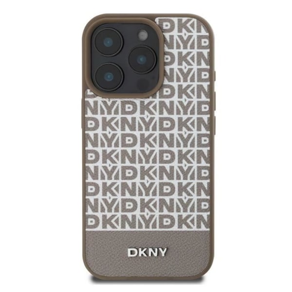 Skyddskal för iPhone 16 Pro Max med MagSafe Nedersta Rand DKNY Brun Vit