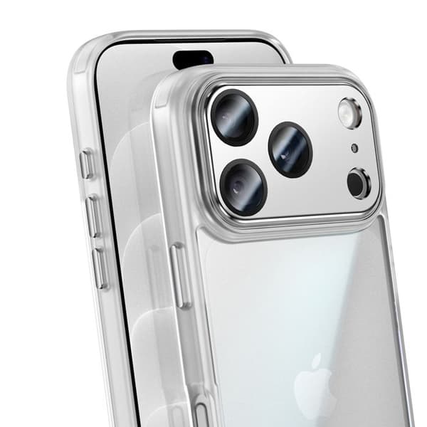 iPhone 18 Pro Max Stødabsorberende Hybrid Cover med Kamera Beskyttelse Pango Transparent Vit