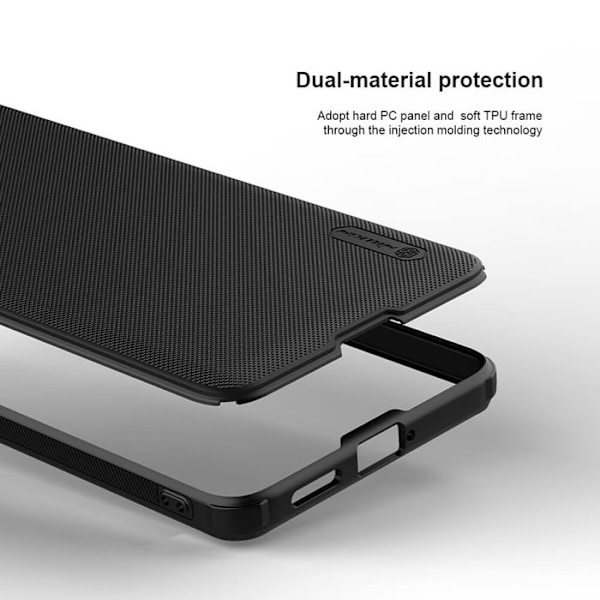 Coque til Xiaomi Poco F6 - Nillkin Super Frosted Shield Pro - Sort svart