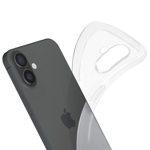Fodral till iPhone 16 Soft Silikon Tunn Design Lätt Transparent - AVIZAR - Halvstyvt - Syntet - Blandat Transparent