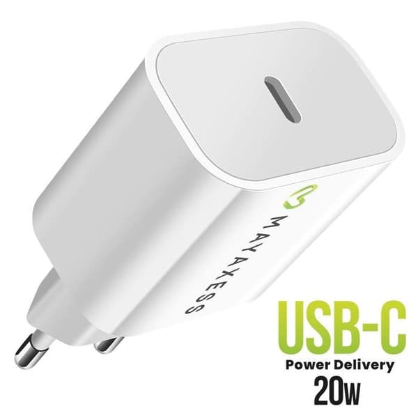 Hurtigoplader - MAYAXESS - Google Pixel 10 - USB-C - 20W - Hvid Vit