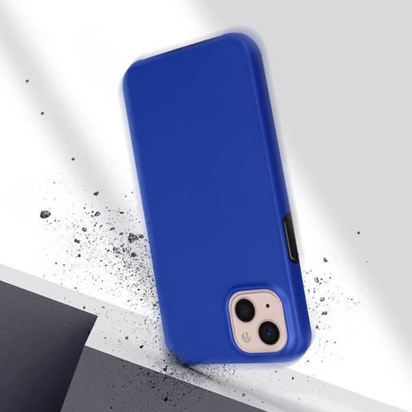 Coque - AVIZAR - iPhone 13 Mini - Hård Bageste - Blød Foran - Ultra-modstandsdygtig Blå