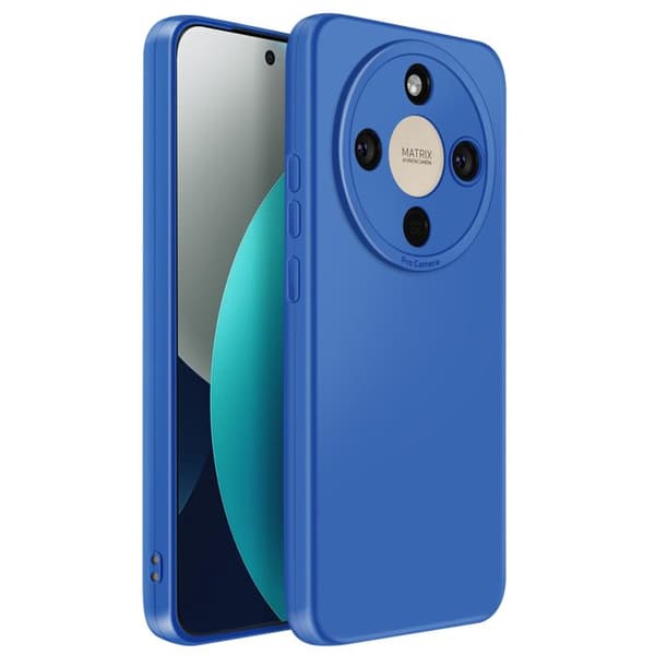 Siliconfodral för Honor Magic 8 Lite med skyddskant för kamera i blått Blå