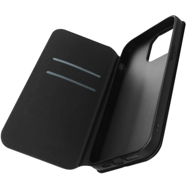 Folioskal iPhone 14 Pro Max Flip-korthållare Funktion Videostöd svart