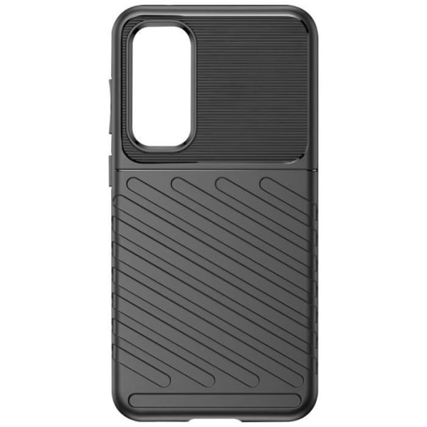 Blødt etui - AVIZAR - Samsung Galaxy S23 FE - stribet design - skridsikker - Sort Svart