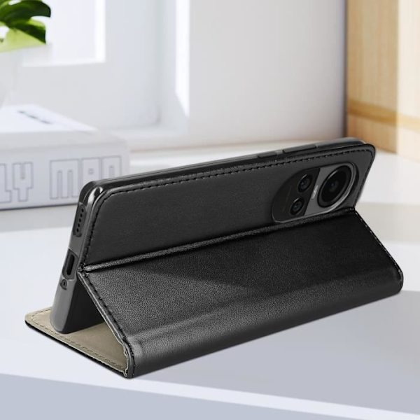 Taske til Oppo Reno 10 og Reno 10 Pro - AVIZAR - Pungholderfunktion - Sort Svart