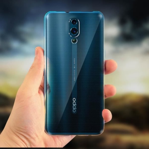 Oppo Reno Silikone Gel Cover Ultratynd Anti-ridse Gennemsigtig hvid