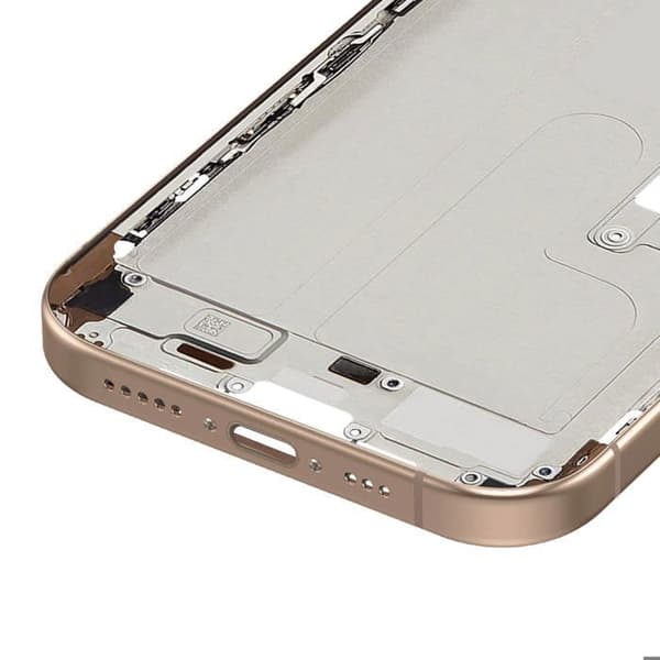 Centralchassi Kompatibel med iPhone 16 Pro Exakt och Säker Justering Guld Gul