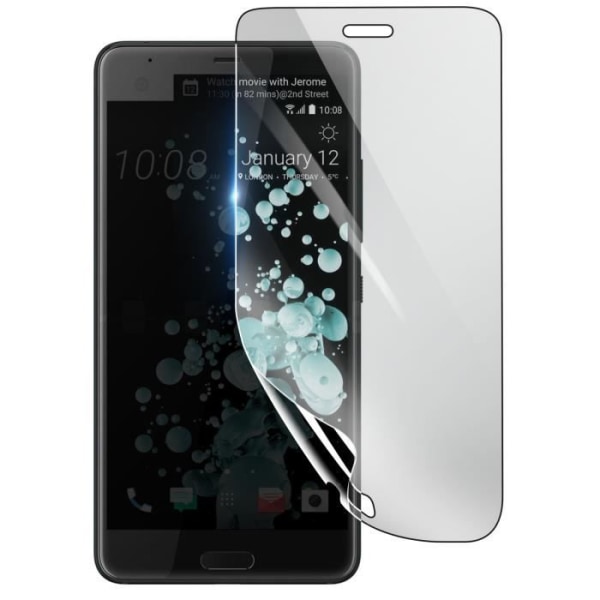 Näytönsuoja - 3MK - HTC U Ultra - Iskunkestävä Hydrogeeli - Läpinäkyvä - Naarmuuntumaton Transparent