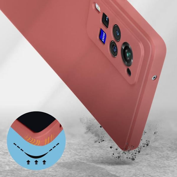 Skyddshölje - AVIZAR - Vivo X60 Pro - Flexibelt silikon - Soft Touch-yta - Hallonrosa Hallonrosa