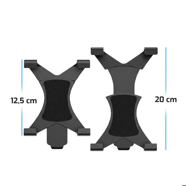 Støttebil Kopholder til Tablet 12,5 til 20 cm Rotérbar 360° og 180° Sort