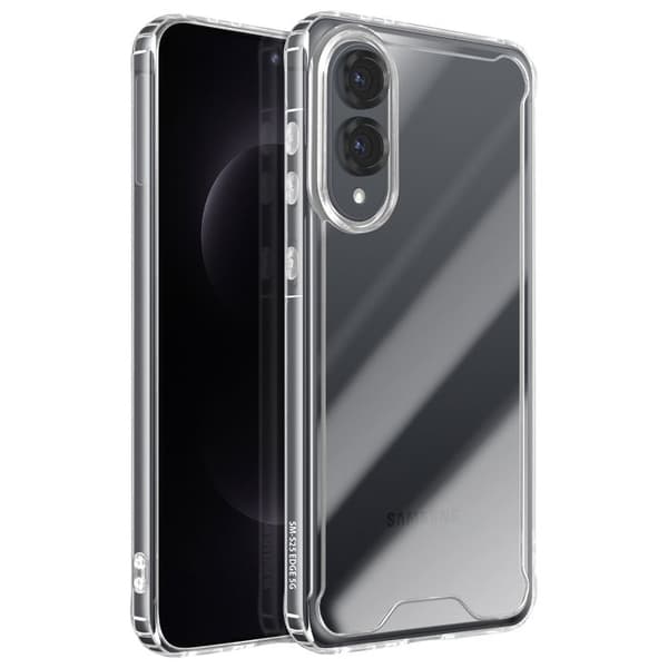 Skydd - Samsung - Galaxy S25 Edge - Transparent - Stötsäker - Förstärkta hörn Vit