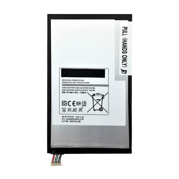 AVIZAR sisäinen akku Samsung Galaxy Tab 4 8.0:lle - Kapasiteetti 4450 mAh Vit