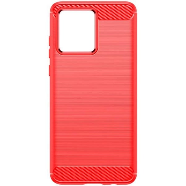 Kotelo Motorola Moto G84:lle - AVIZAR - Classic Carb Red - Carbon Effect - Iskunkestävät vahvistetut kulmat Röd