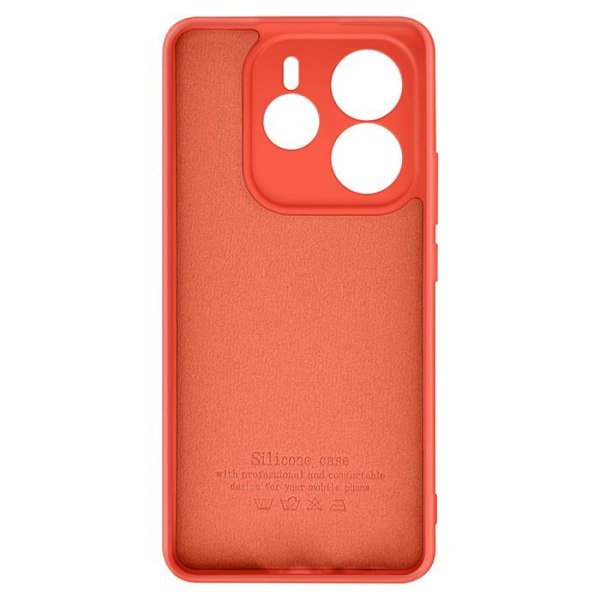 Fodral för Xiaomi Redmi Note 14 5G Semi-stiff Soft-touch Anti-spår Orange Orange