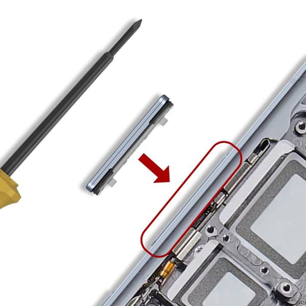 Lydknap - SAMSUNG - Galaxy S25/S25 Plus - Lys blå - 100% original - Kompatibel Blå