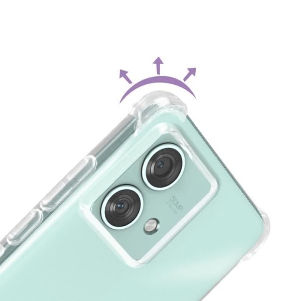 Coque Bumper - AVIZAR - Motorola Edge 40 Neo - Fleksibel - Transparent - Forstærkede stødabsorberende hjørner Vit