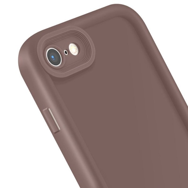 Mobilskal för iPhone SE 2022 / 2020, 8 / 7 Silikon Höjdakanter Brun kastanj