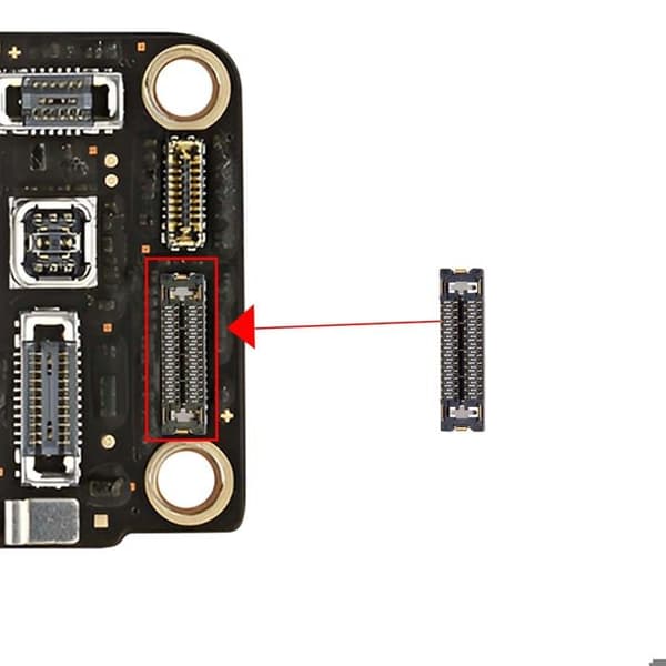 FPC-stik til iPhone 16 Pro / 16 Pro Max LCD-skærm 52 ben sort Svart