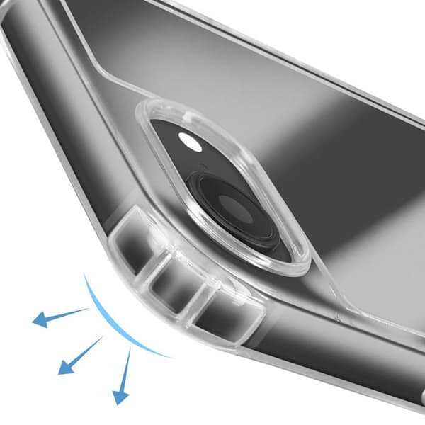 Coque Cordon - AVIZAR - iPhone 16e - Silikoni - Irrotettava Cordon - Kirkas Vit