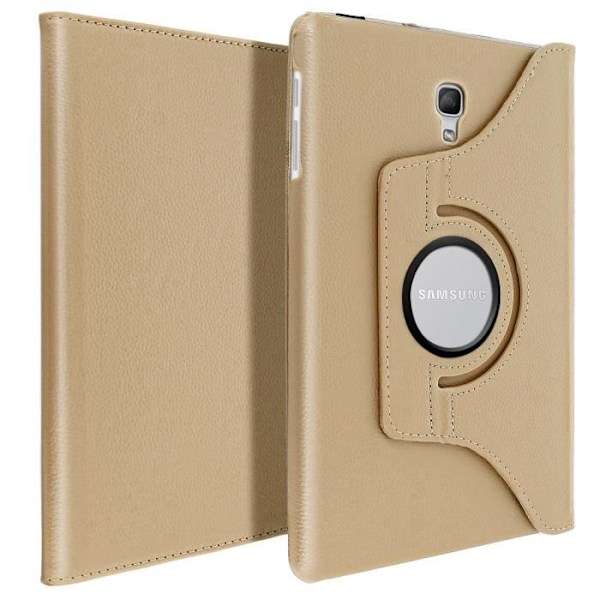 Hus - AVIZAR - Samsung Galaxy Tab A 10.5 - Ekologiskt läder - 360° Stöd - Gul Guld