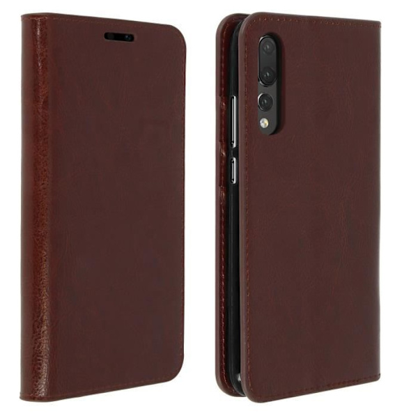 Huawei P20 Pro Fodral - AVIZAR - Plånboksfodral i läder - Brun - Videostöd - 3 kortplatser kastanj