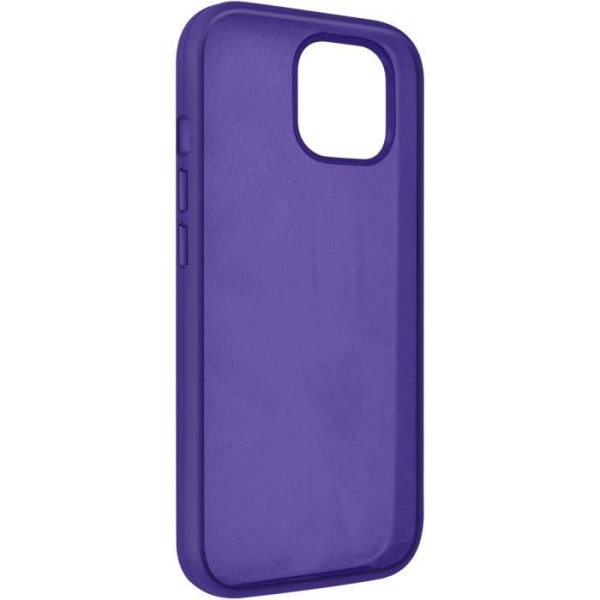 Fodral till iPhone 15 Halvstyv mikrofiber Interiör Raised Edges Moxie Purple