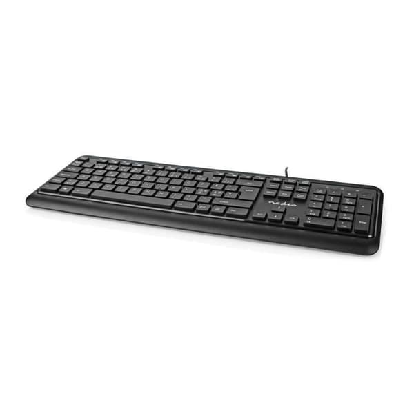 Langaton Näppäimistö - Nedis - KBMU200BKND - USB - Multimedia - QWERTY - Musta