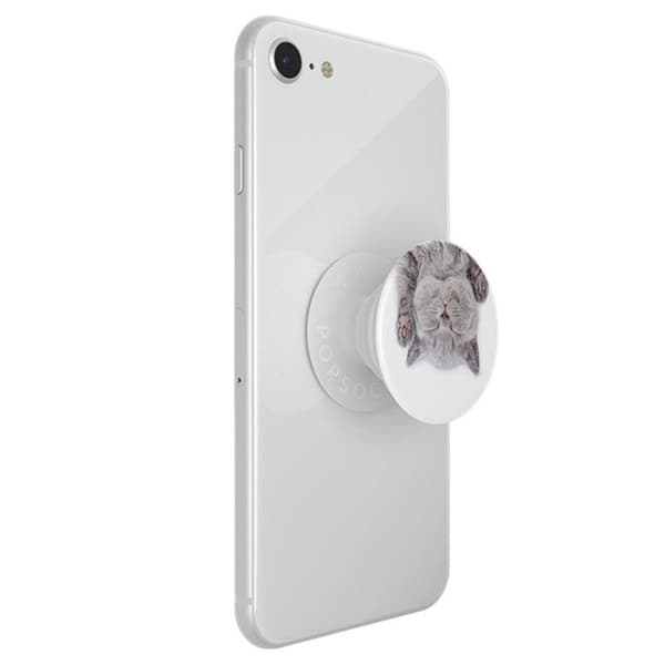 PopSockets - Udskiftelig holder og greb til smartphone og tablet - Cat Nap - 800947