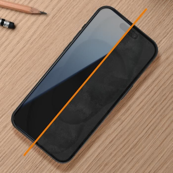 iPhone 15 og 15 Pro hærdet glas med 9H hårdhed og fuld vedhæftning, Mocolo