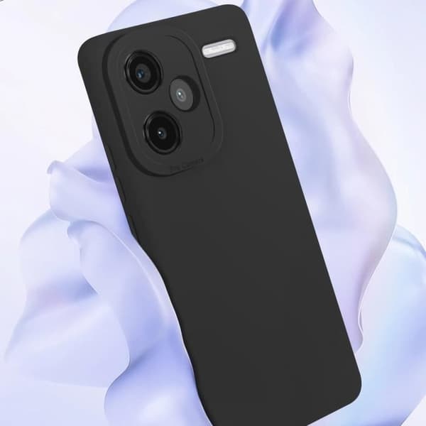 Etui til Xiaomi Redmi Note 13 Pro Plus Silikone Matt kamerabeskyttelse Sort Svart