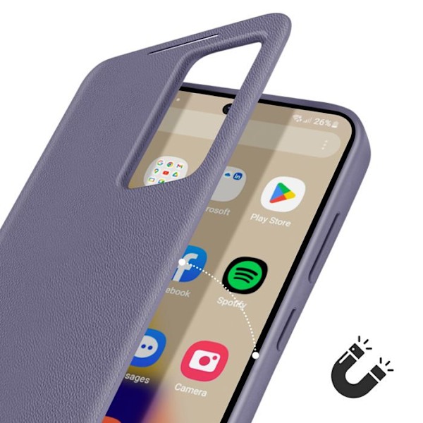 Etui Vindue til Samsung Galaxy S23 med Klap Kortholder Lavendel Lila