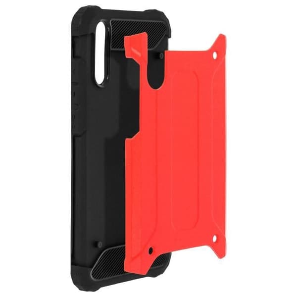 Coque - Huawei - P20 - Stødabsorberende op til 1,80m - Silikone gel - Polycarbonat Röd