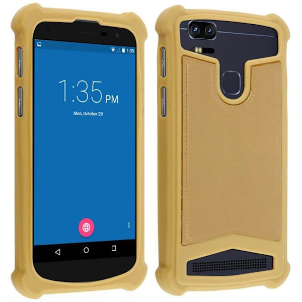 Smartphone Cover - Universal - Shockproof - Silicone - Synthetic Leather - 4.7" to 5.3" Guld