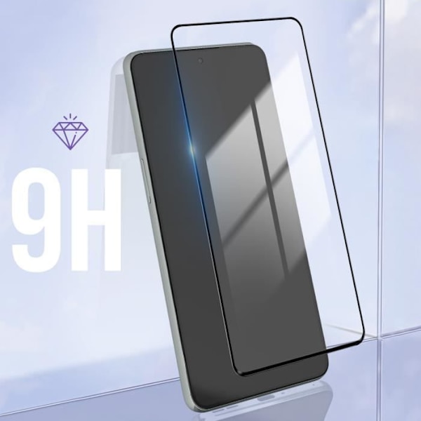 Näytön suojakalvo - Oneplus - 10T - Karkaistu lasi - 9H kovuus - Sormenjälkiä estävä - Musta ääriviiva Svart