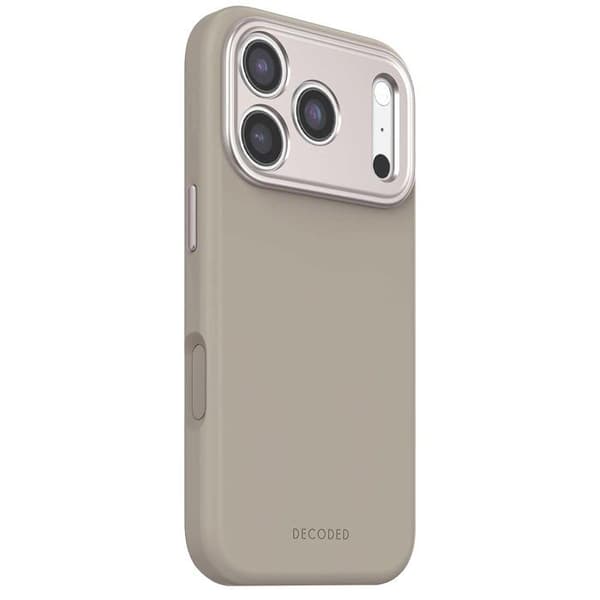 MagSafe-kuori - DECODED - iPhone 17 Pro - Iskuvaimentava silikoni - Beige - Antimikrobinen Beige