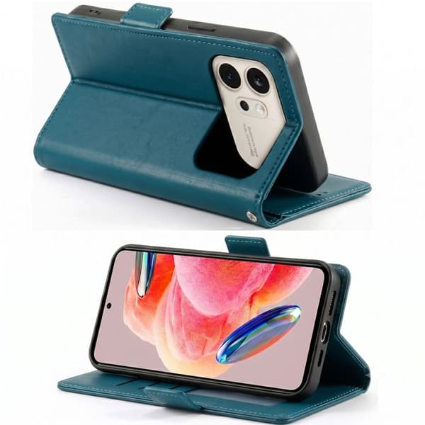 Fodral för Honor 600 med kortfack och videostöd i blått Blå