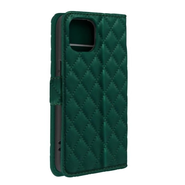 iPhone 15 etui - AVIZAR - Geo Collection - Quiltet Rhombic Design - Grøn Grön