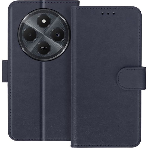 Etui til Xiaomi Redmi 14C Wallet Flip og Video Support Midnight Blue Blå