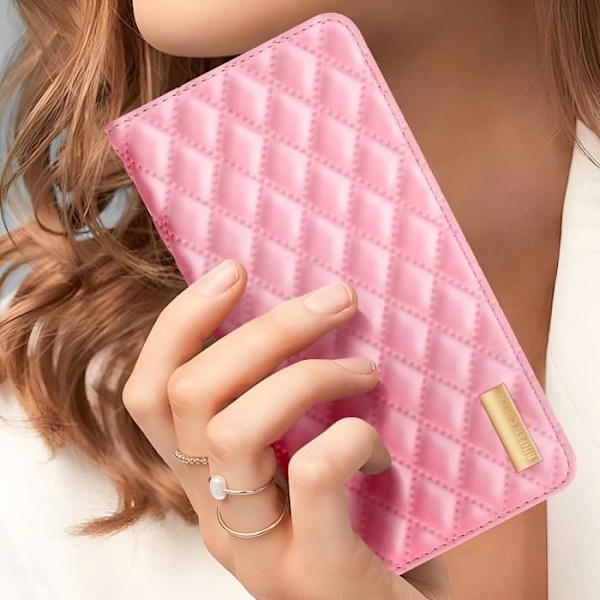 Etui til Redmi Note 14 Pro og 14 Pro Plus Pung Diamantmønster Lys Rosa Rosa