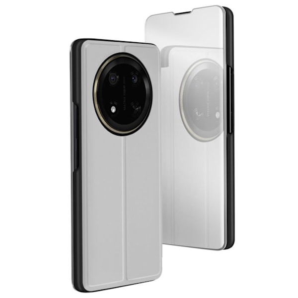 Fodral för Honor Magic 7 Lite Med Spegelklaff Stöd Silver Grå