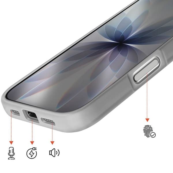 MagSafe-cover til iPhone 17 Beskyttelse i to materialer Hård bagside Grå Grå