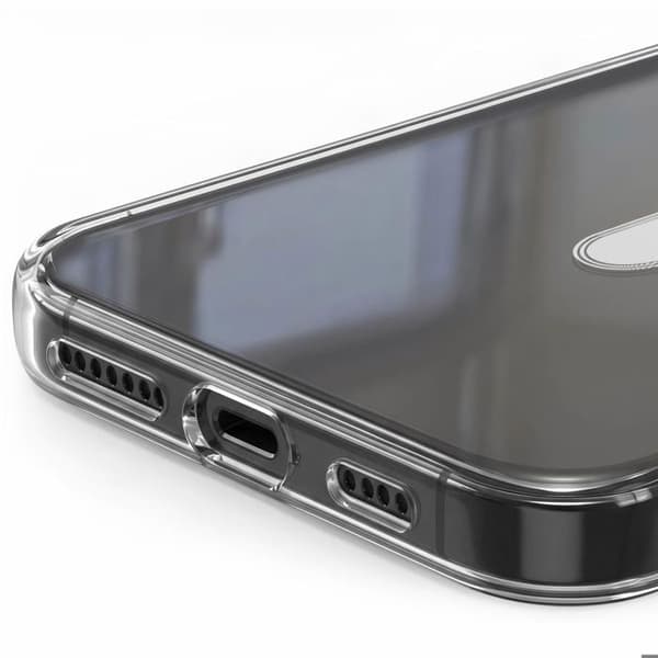 MagSafe-cover til iPhone 15 Plus Essential Design med Forstærkede Hjørner Zanaé Transparent Vit