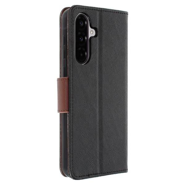 Etui til Samsung Galaxy A36 - Fancy - Sort - Fuld beskyttelse - Støttefunktion - Magnetisk flap Svart