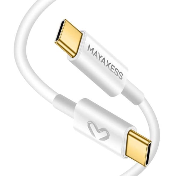 Ladd kabel för Samsung Galaxy S25 USB-C 1m Mayaxess Vit Vit