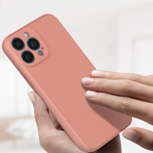 Coque iPhone 13 Pro Max - AVIZAR - Rose - Semi-Hårdt Silikone - Soft Touch Finish - Stødbeskyttelse Rosa