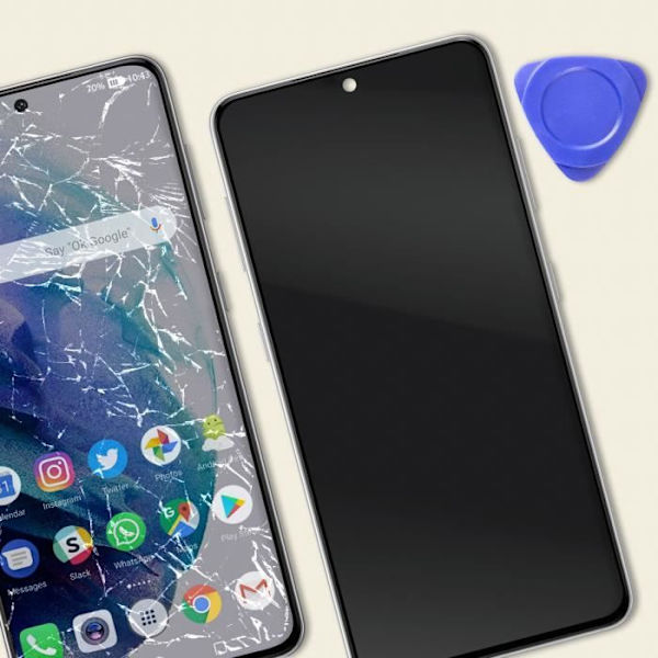 Täydellinen LCD-näyttö Samsung Galaxy S21:lle - RELIFE - Valkoinen - Kosketusnäyttö ja runko Vit